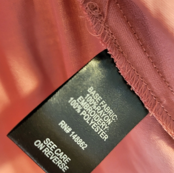 TORRID Eyelet Challis Tie Front Third Piece Dusty Rose NWT - Picture 8 of 9